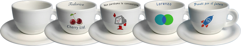 Fotoceramica tazzine aziende personalizzate