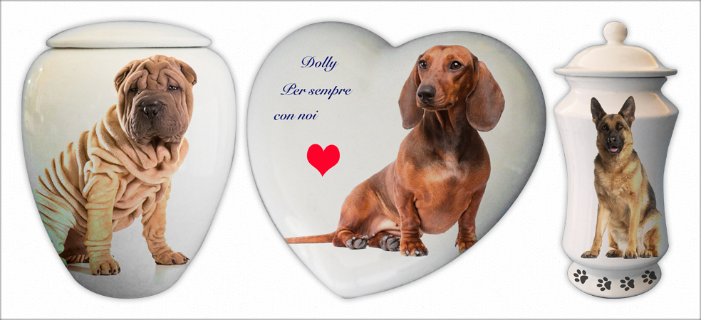 FOTOCERAMICA.SHOP Coriano (RN) - Fotoceramica urne cinerarie per cani - Urne in ceramica personalizzate